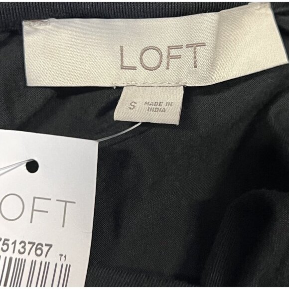 Ann Taylor Loft Women Shift Tunic Dress Small S Black Sleeveless Embroidery New - Picture 6 of 8